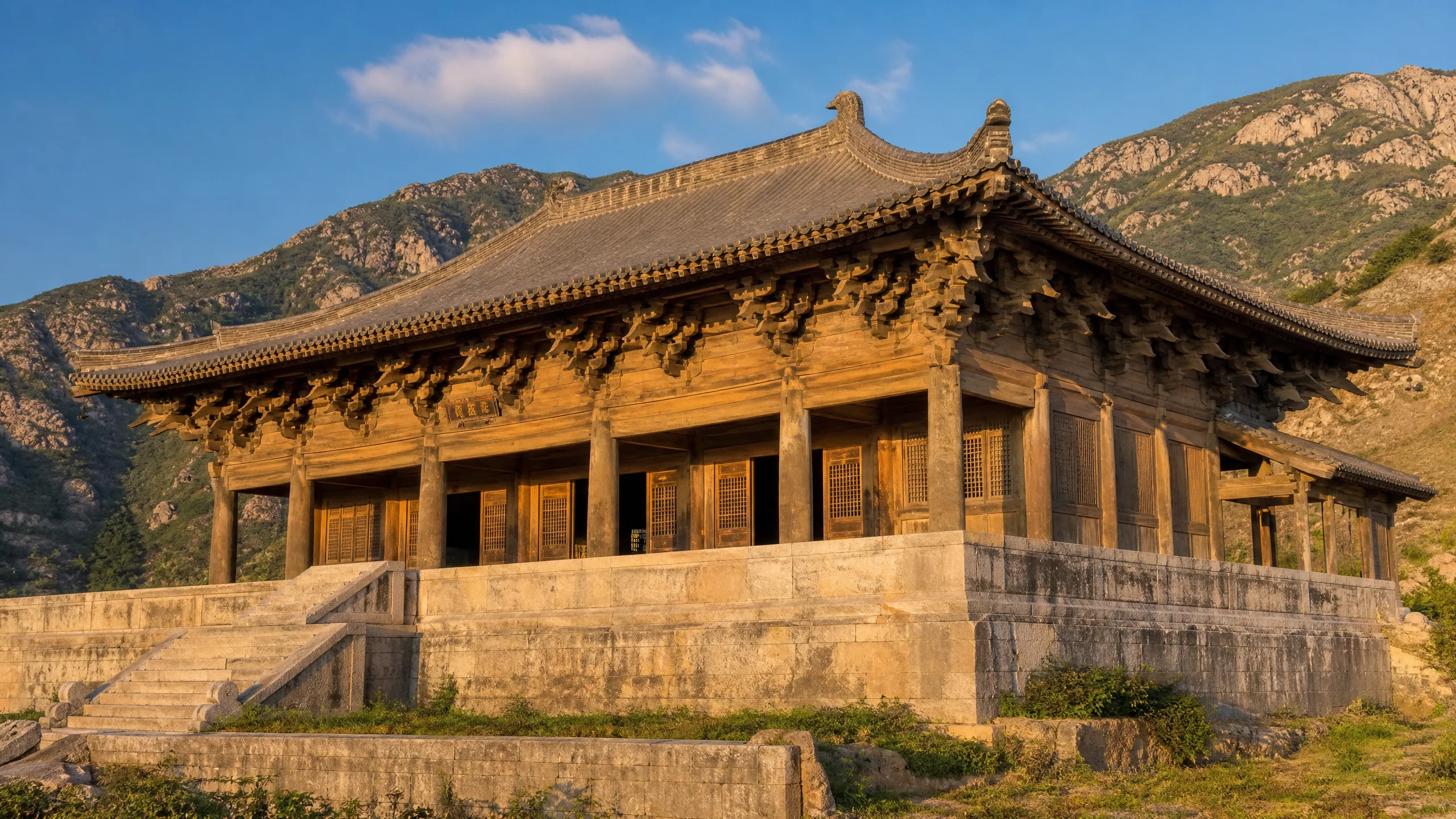 唐代﻿木构建筑佛光寺外景